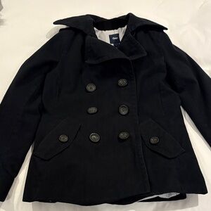 GAP Women's Elegant Black Peacoat